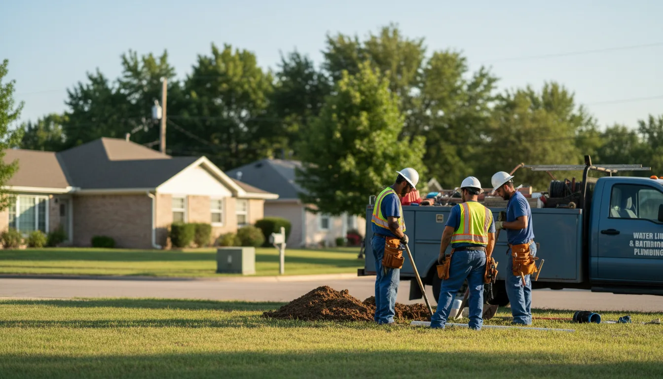 Residential water line and bathroom plumbing service in Rock Rapids, IA